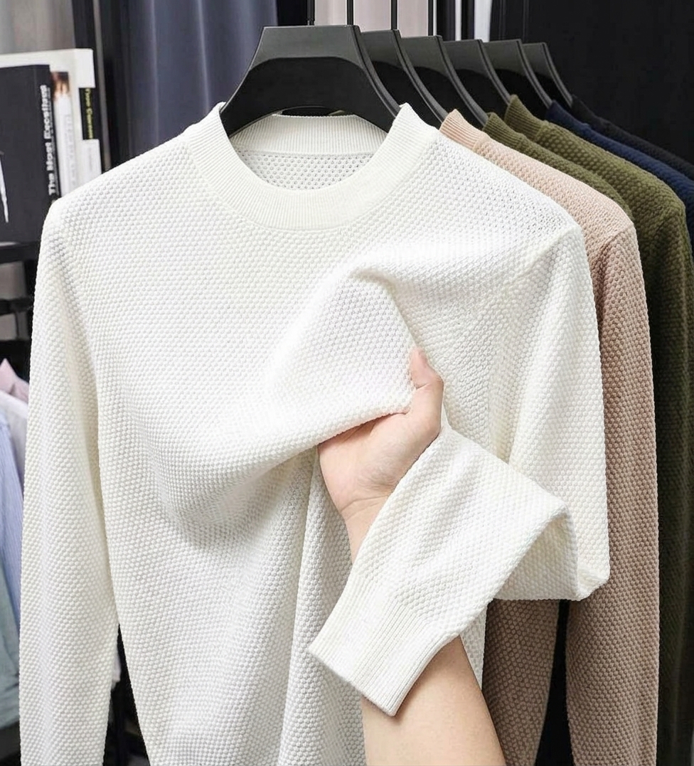 ⏰2026 HOT SALE💥 Men's Casual Comfortable Solid Waffle Shirt