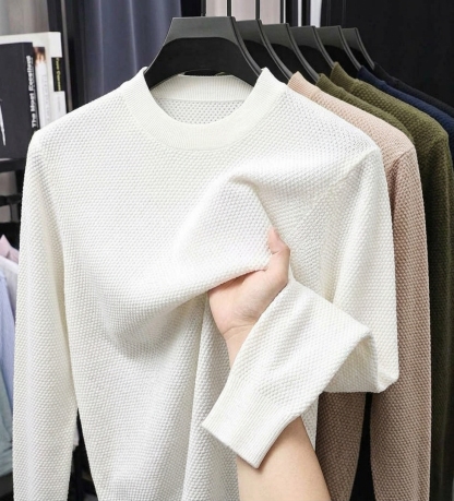 ⏰2026 HOT SALE💥 Men's Casual Comfortable Solid Waffle Shirt
