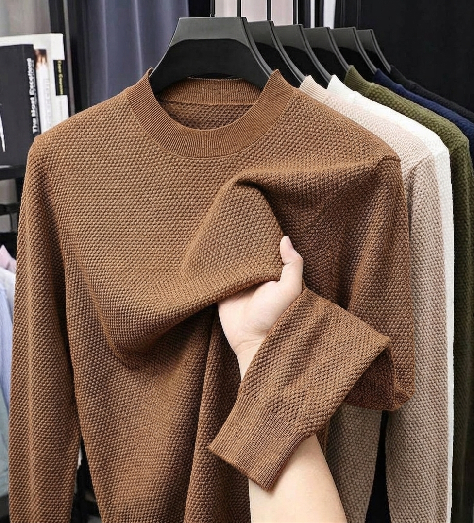 ⏰2026 HOT SALE💥 Men's Casual Comfortable Solid Waffle Shirt