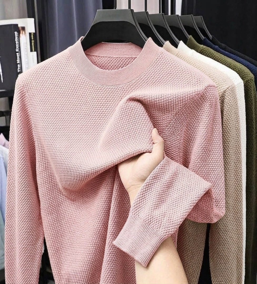⏰2026 HOT SALE💥 Men's Casual Comfortable Solid Waffle Shirt