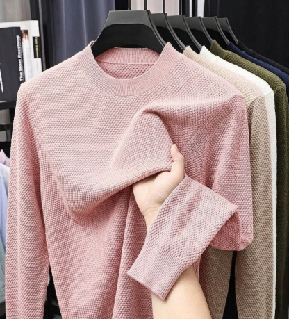 ⏰2026 HOT SALE💥 Men's Casual Comfortable Solid Waffle Shirt