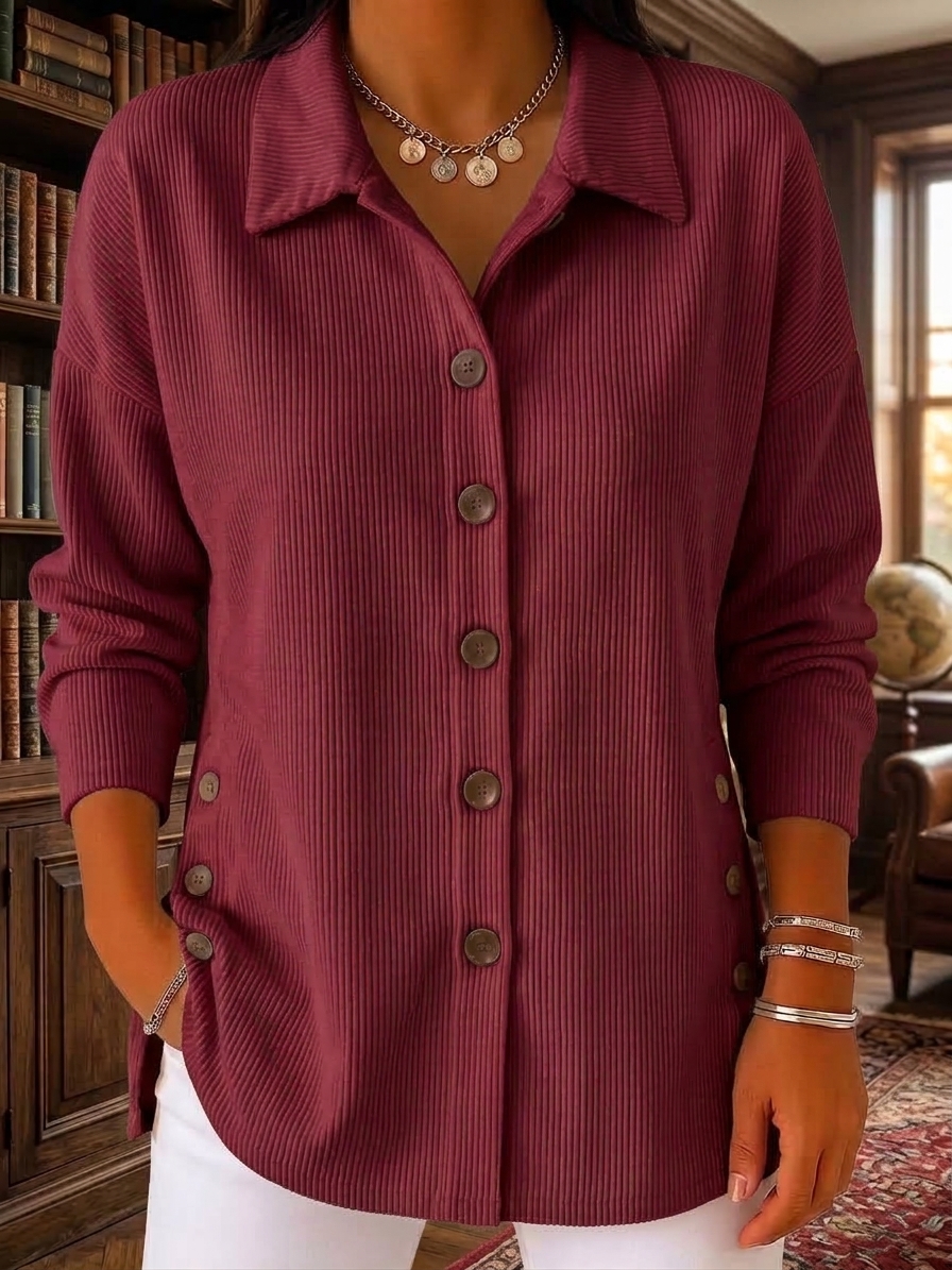 ⏰2026 HOT SALE💥 Women's Casual Lapel Solid Loose Knit Cardigan Jacket