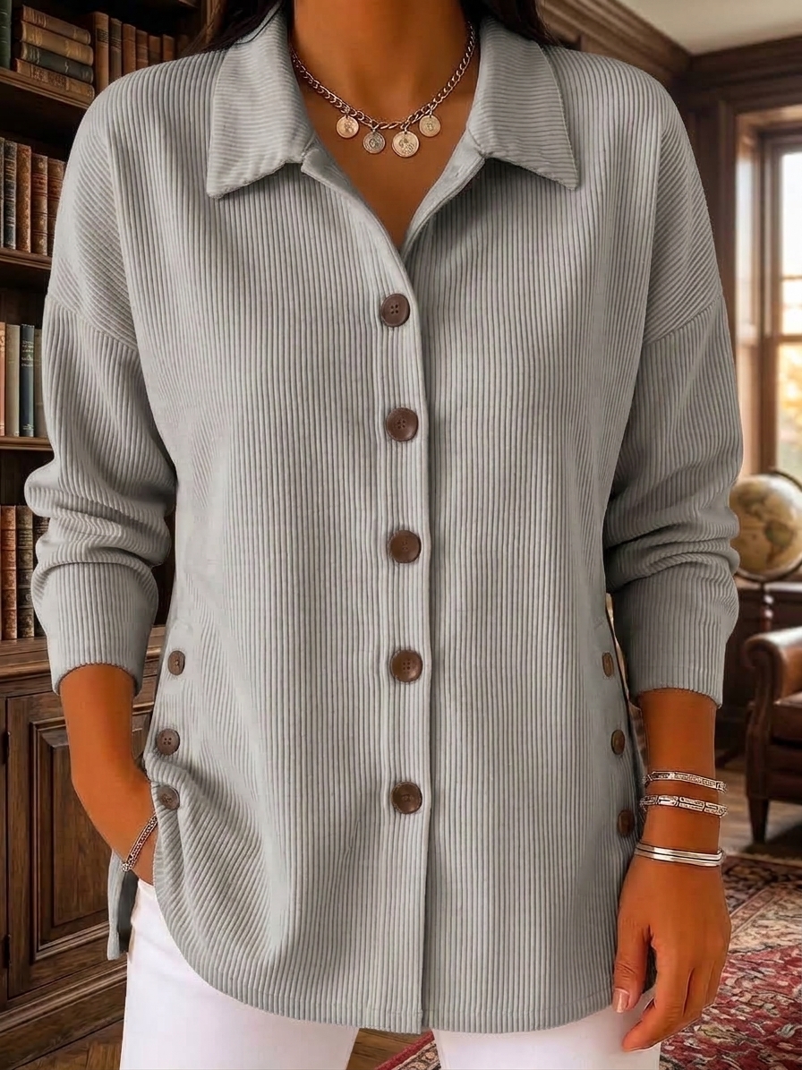 ⏰2026 HOT SALE💥 Women's Casual Lapel Solid Loose Knit Cardigan Jacket