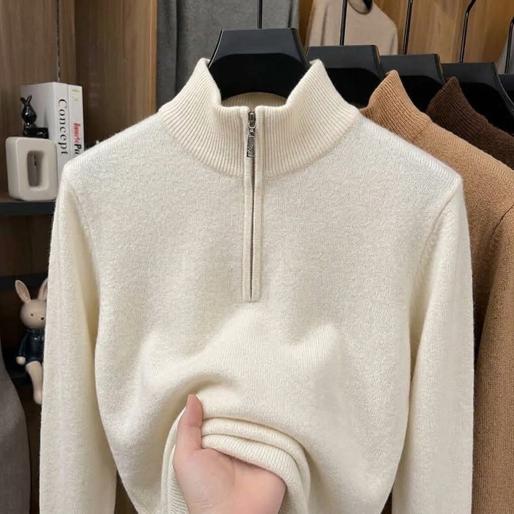 ⏰2026 HOT SALE💥 Men’s Elegant Zipper Cashmere Sweater