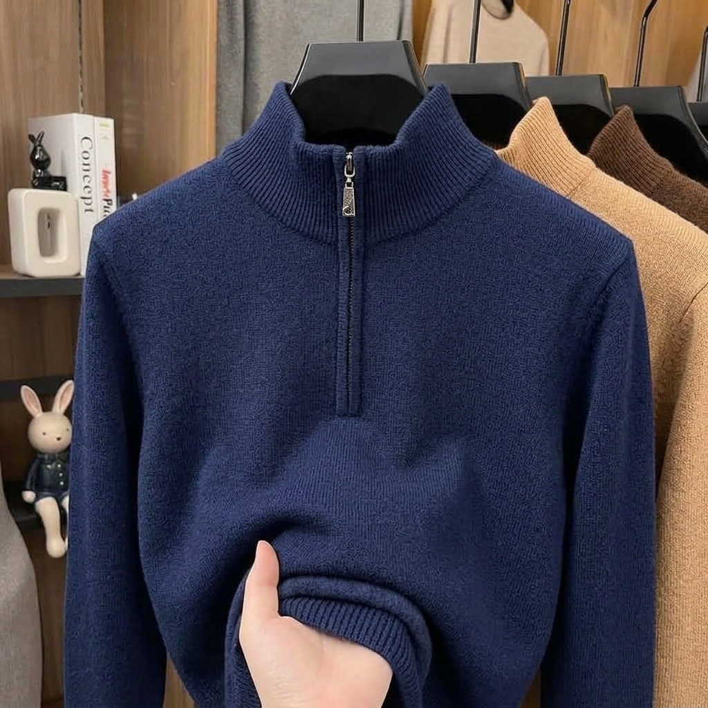 ⏰2026 HOT SALE💥 Men’s Elegant Zipper Cashmere Sweater