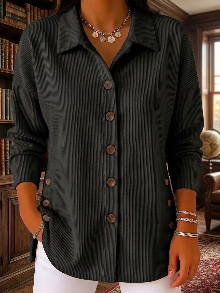 ⏰2026 HOT SALE💥 Women's Casual Lapel Solid Loose Knit Cardigan Jacket