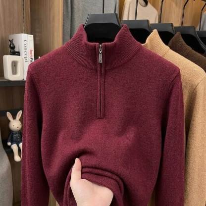 ⏰2026 HOT SALE💥 Men’s Elegant Zipper Cashmere Sweater