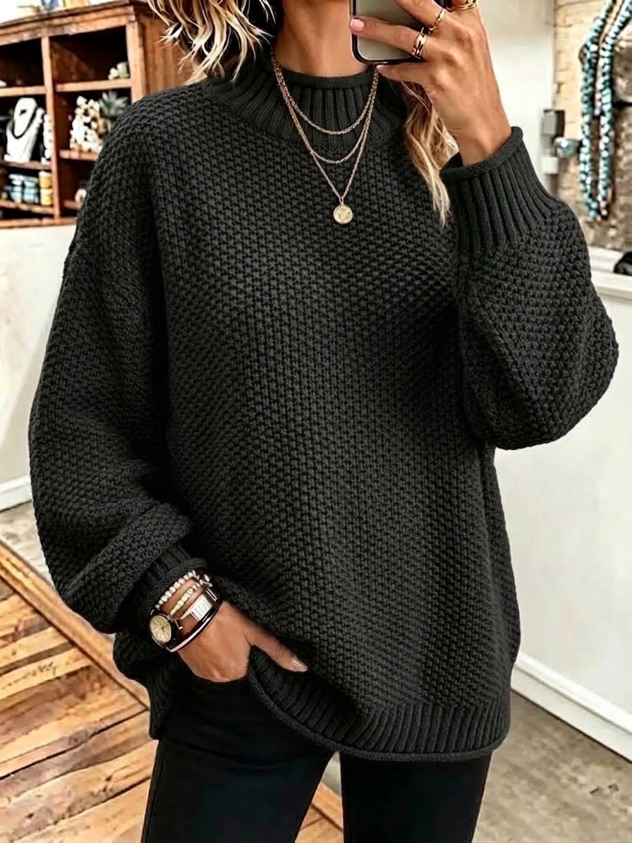 CLEARANCE SALE🔥 Turtleneck Three-dimensional Diamond Knitted Cashmere Sweater