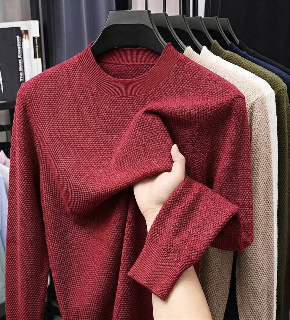 ⏰2026 HOT SALE💥 Men's Casual Comfortable Solid Waffle Shirt