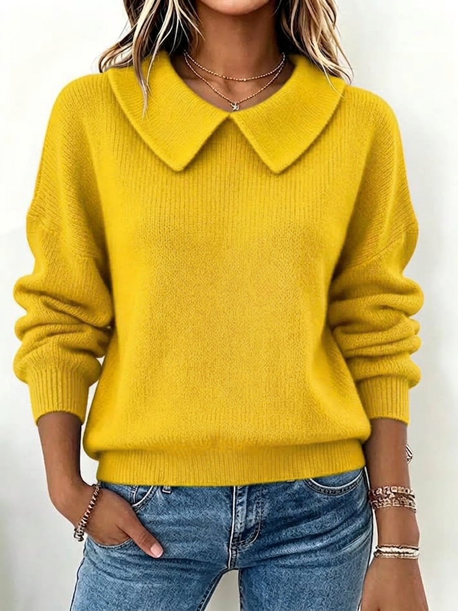 Chic Royal Blue Peter Pan Collar Sweater