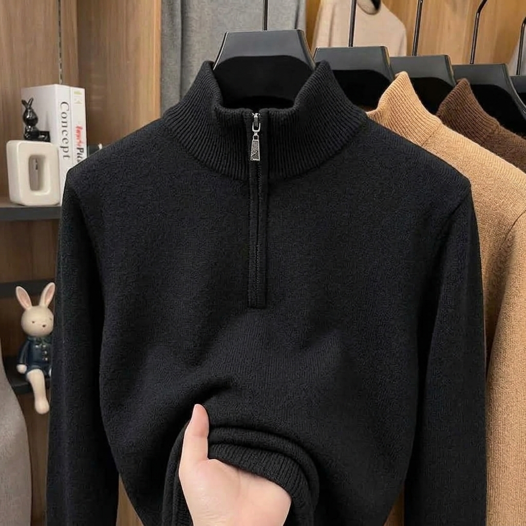 ⏰2026 HOT SALE💥 Men’s Elegant Zipper Cashmere Sweater