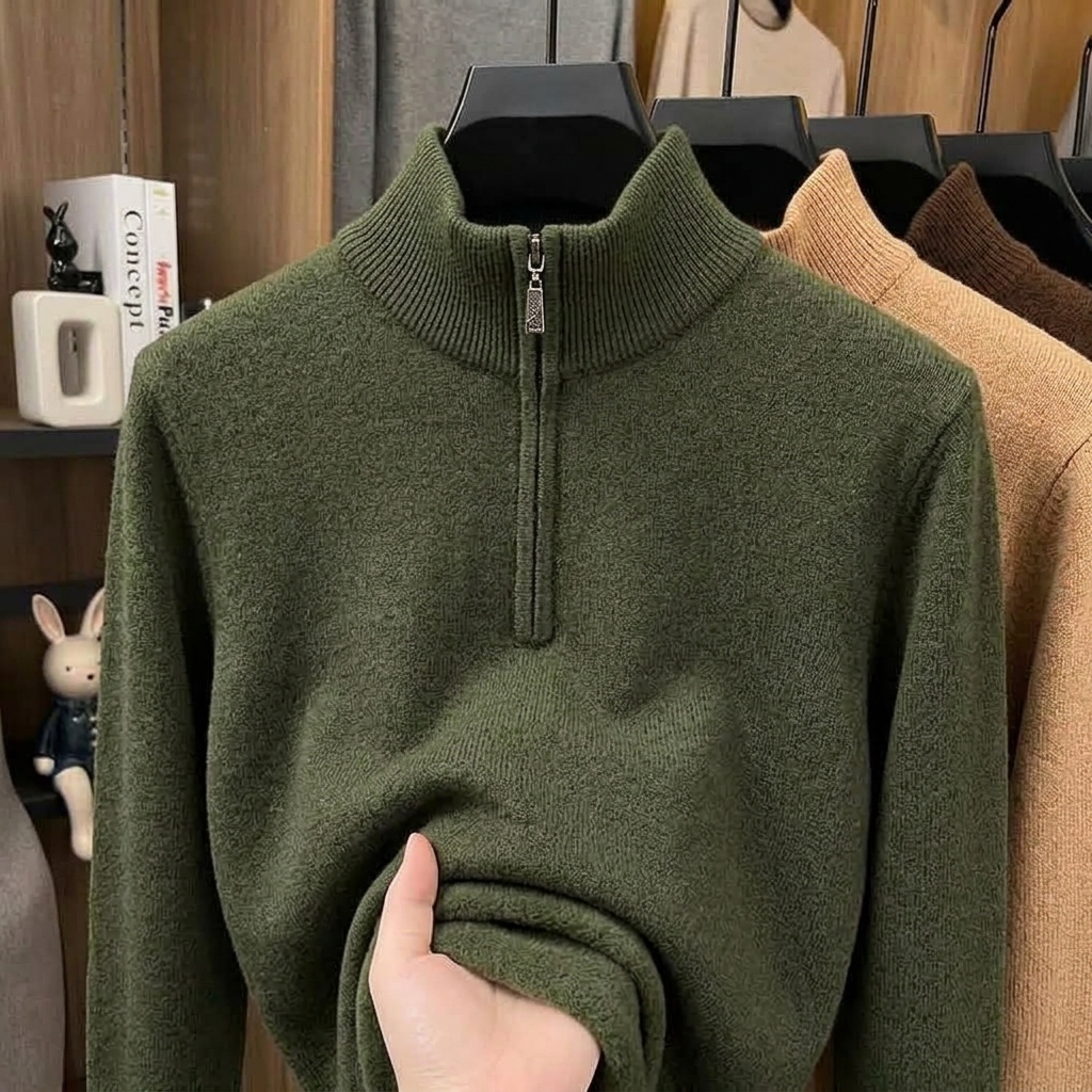 ⏰2026 HOT SALE💥 Men’s Elegant Zipper Cashmere Sweater