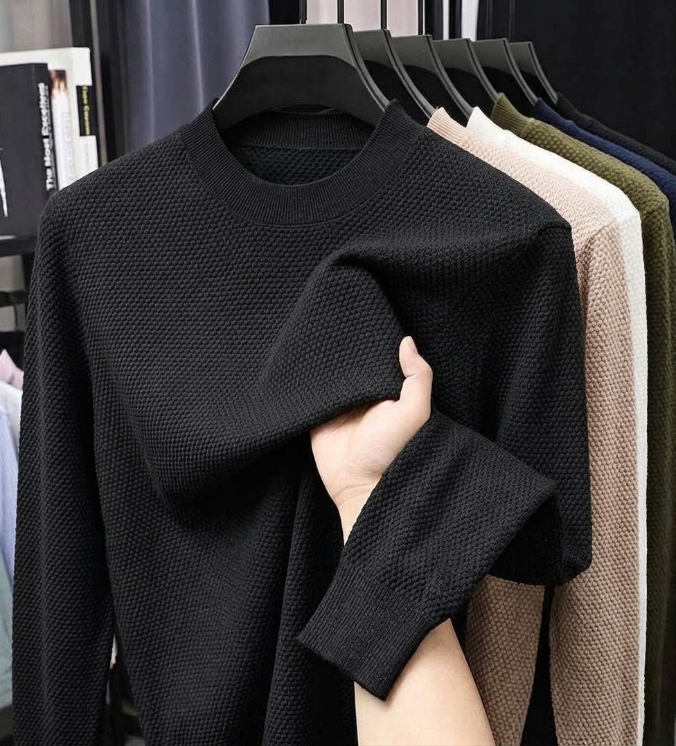 ⏰2026 HOT SALE💥 Men's Casual Comfortable Solid Waffle Shirt