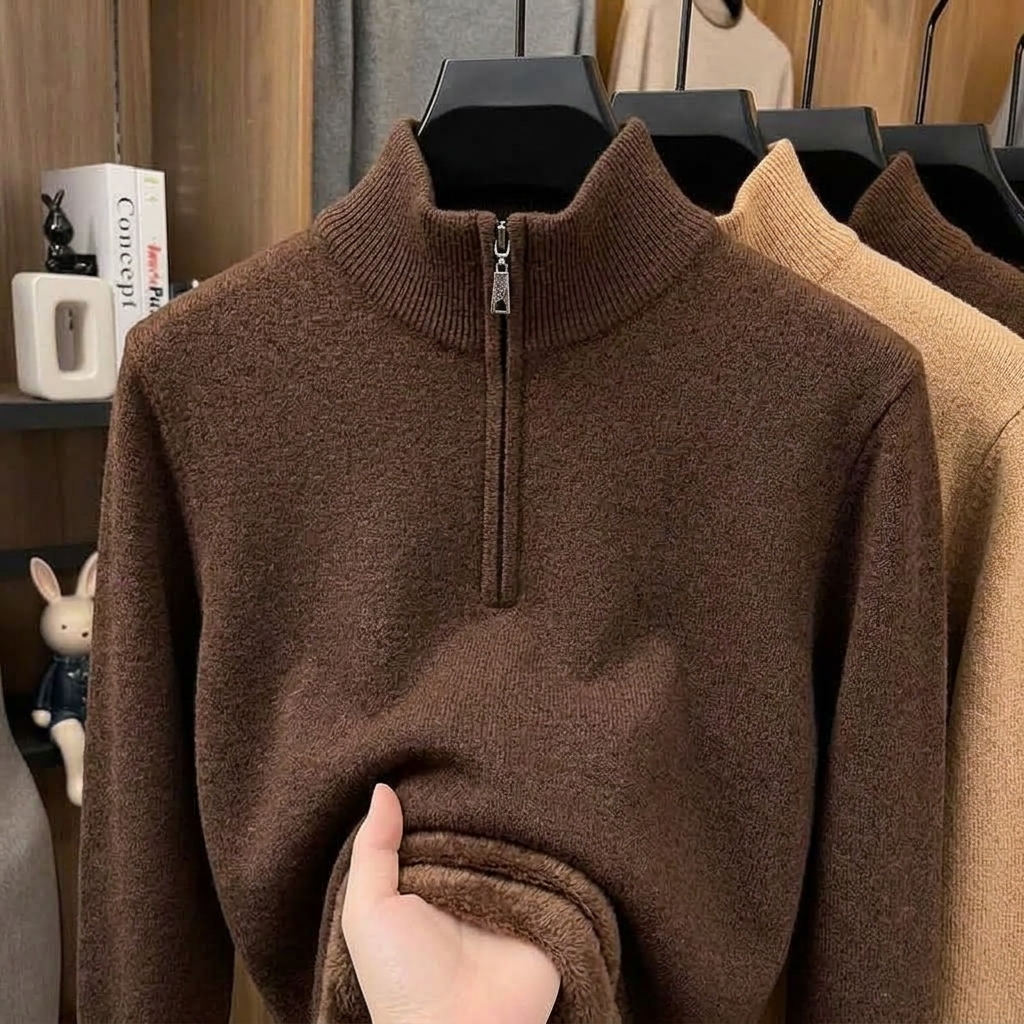 ⏰2026 HOT SALE💥 Men’s Elegant Zipper Cashmere Sweater
