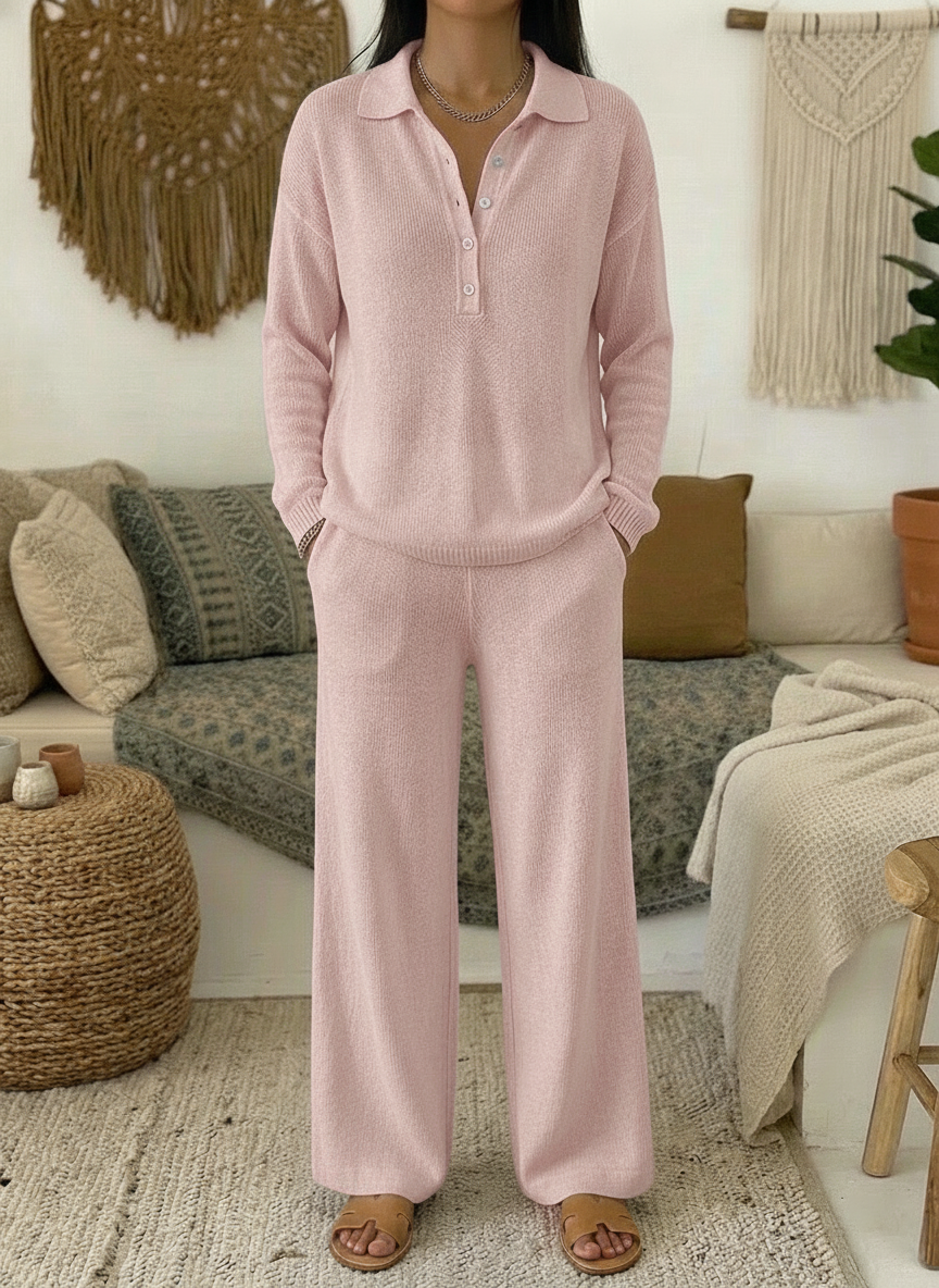 ⏰TODAY 49% OFF💥Women's Casual Plain Soft Cotton Sweater Set
