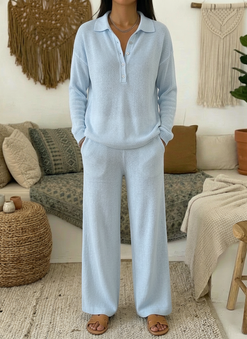 ⏰TODAY 49% OFF💥Women's Casual Plain Soft Cotton Sweater Set