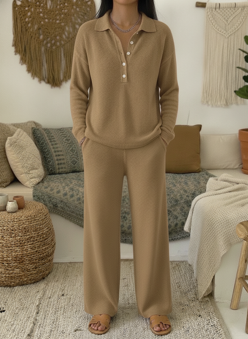 ⏰TODAY 49% OFF💥Women's Casual Plain Soft Cotton Sweater Set