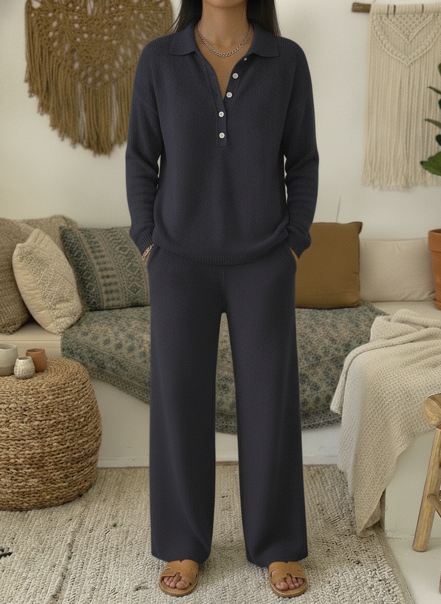⏰TODAY 49% OFF💥Women's Casual Plain Soft Cotton Sweater Set