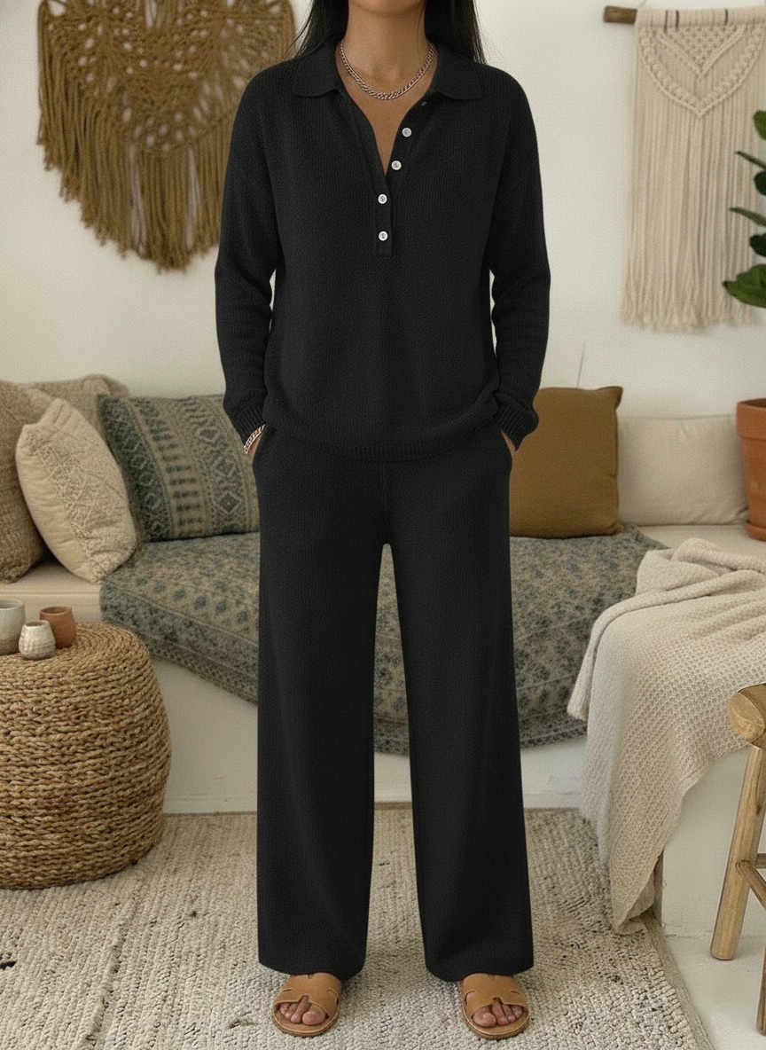 ⏰TODAY 49% OFF💥Women's Casual Plain Soft Cotton Sweater Set