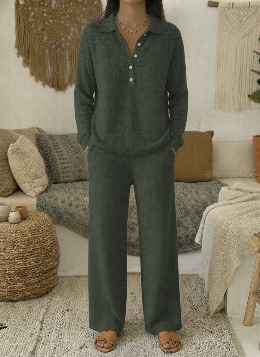 ⏰TODAY 49% OFF💥Women's Casual Plain Soft Cotton Sweater Set