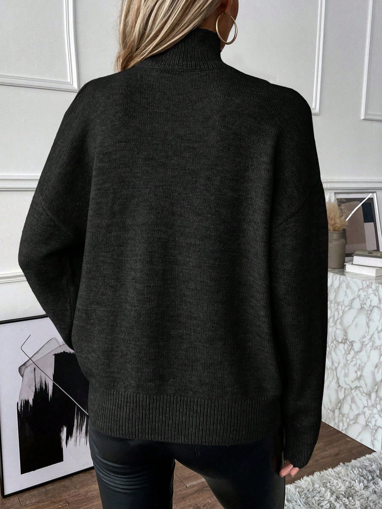 FALL SALE🔥 Women's Casual Stand Collar Cashmere Sweater