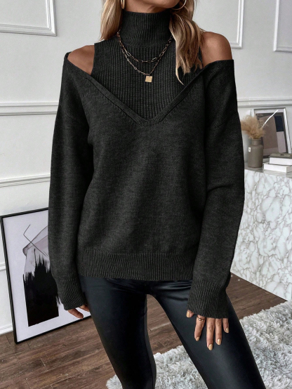 FALL SALE🔥 Women's Casual Stand Collar Cashmere Sweater