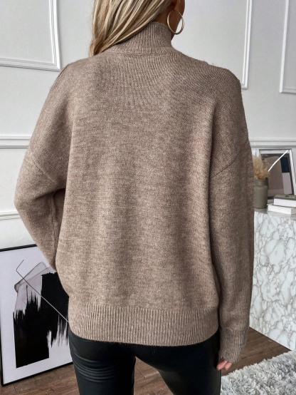 FALL SALE🔥 Women's Casual Stand Collar Cashmere Sweater