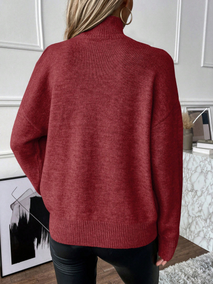 FALL SALE🔥 Women's Casual Stand Collar Cashmere Sweater