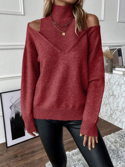 FALL SALE🔥 Women's Casual Stand Collar Cashmere Sweater