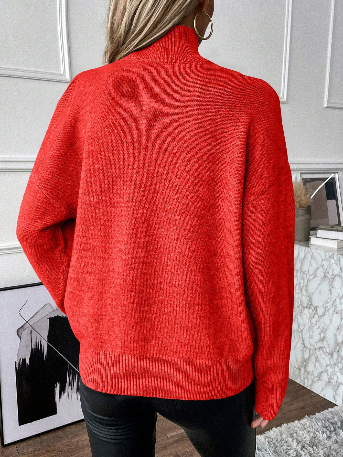 FALL SALE🔥 Women's Casual Stand Collar Cashmere Sweater