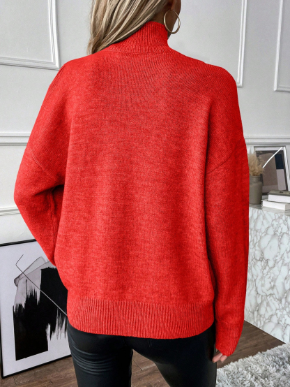 FALL SALE🔥 Women's Casual Stand Collar Cashmere Sweater