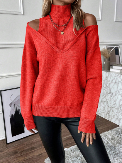 FALL SALE🔥 Women's Casual Stand Collar Cashmere Sweater