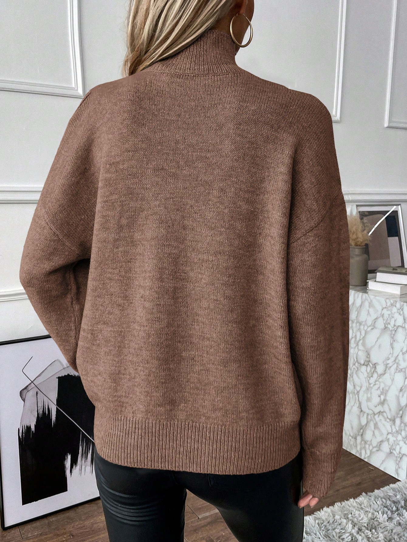FALL SALE🔥 Women's Casual Stand Collar Cashmere Sweater