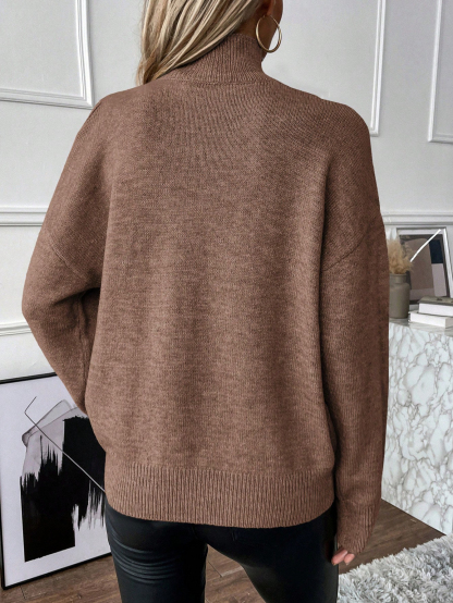 FALL SALE🔥 Women's Casual Stand Collar Cashmere Sweater