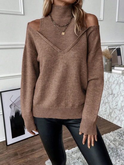 FALL SALE🔥 Women's Casual Stand Collar Cashmere Sweater