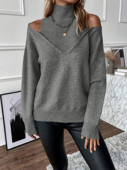 FALL SALE🔥 Women's Casual Stand Collar Cashmere Sweater