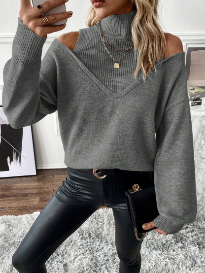 FALL SALE🔥 Women's Casual Stand Collar Cashmere Sweater