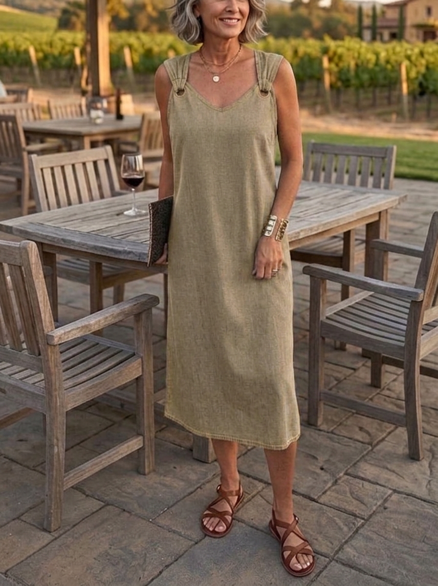 HOT SALE🌸 Women’s Casual Denim Sleeveless Dress