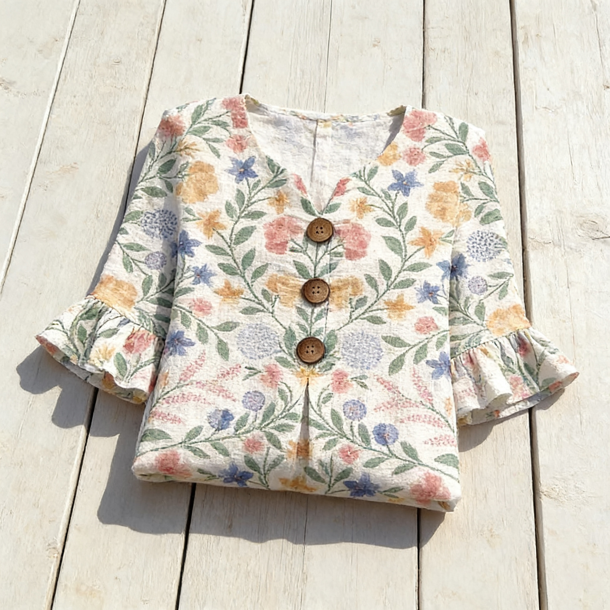 Texture de linen blend fabric