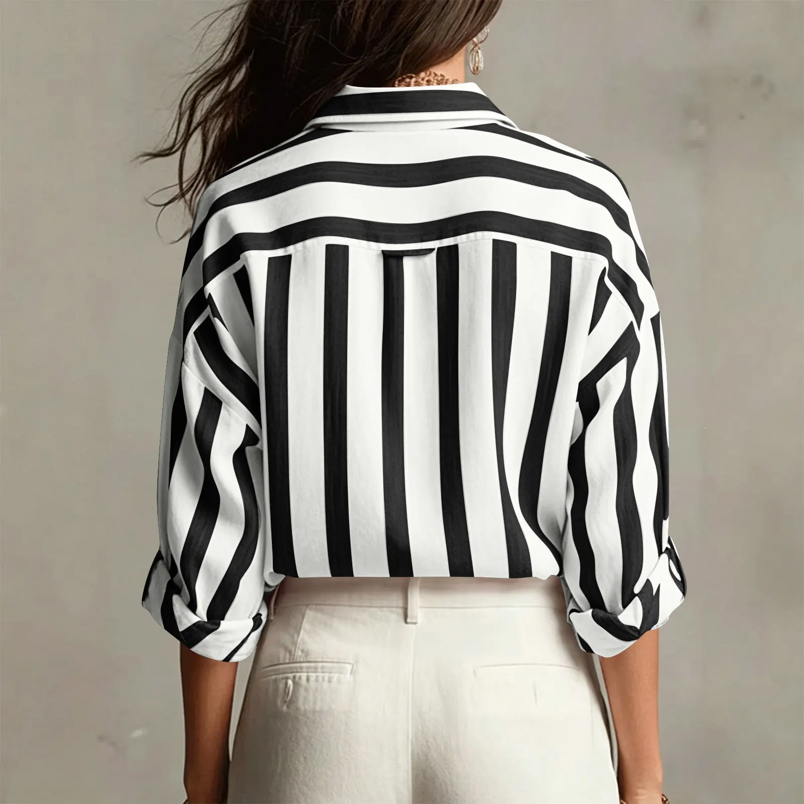 Striped Shirt Back View