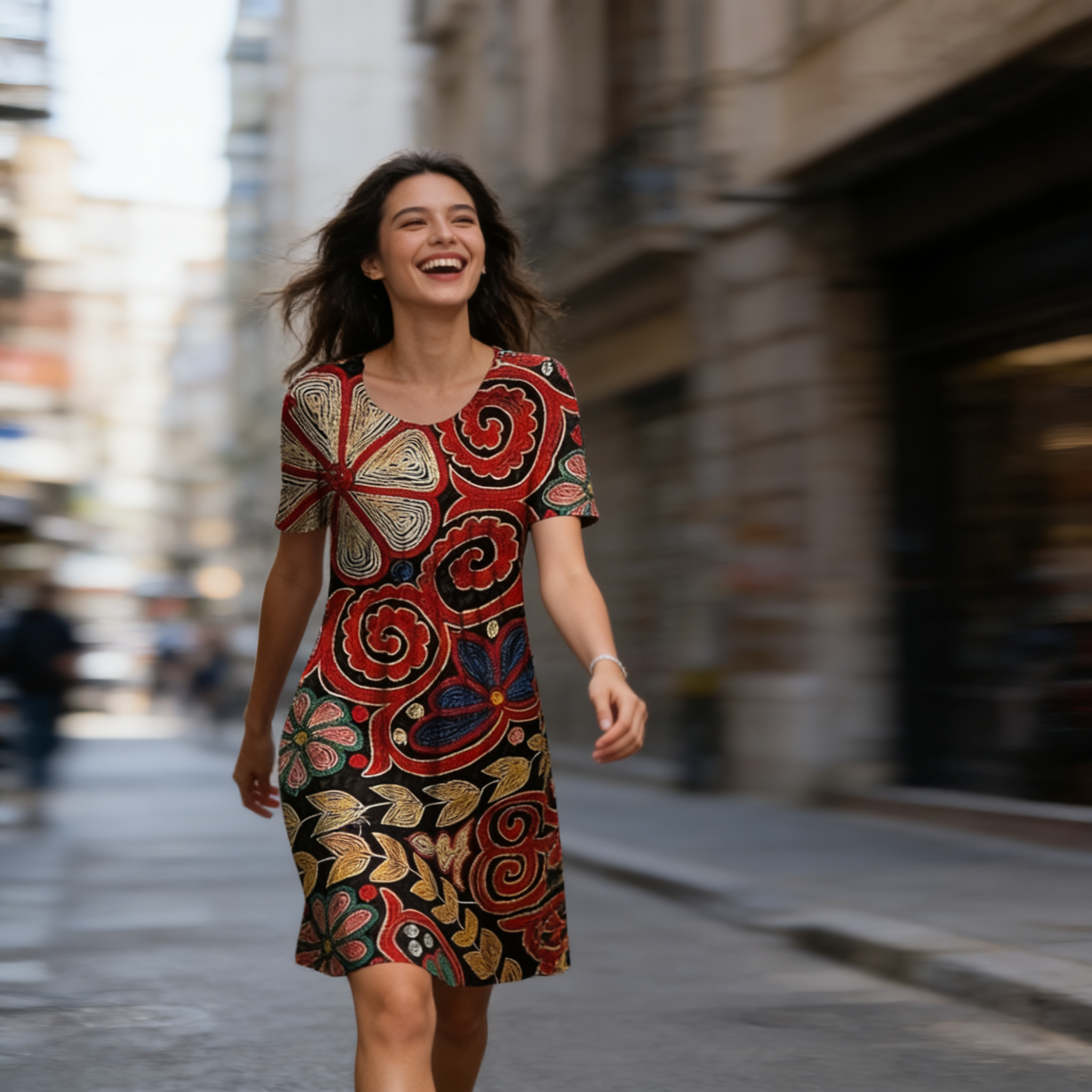 Dress captivating floral pattern