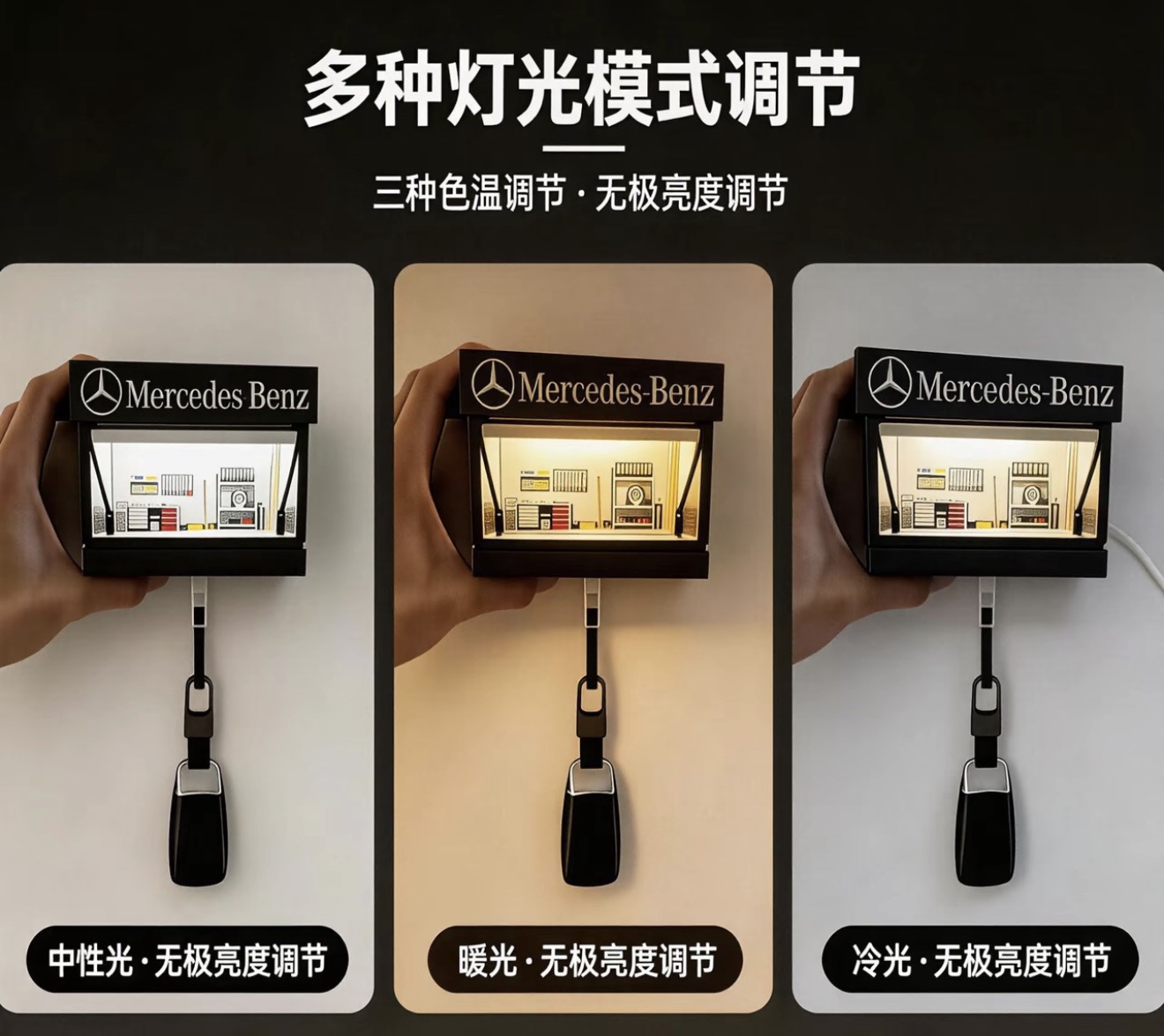 1:64 scale car model garage key hook wall hanging handmade custom item ( Full Sets Mini Car + Garage + Key Hook )