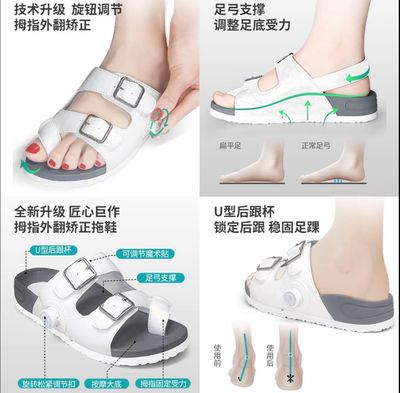 Custom-Made Sandals for Correcting Bunions Protruding Bunions and flat feet
