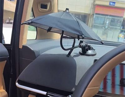Car phone umbrella/navigation holder/sunshade/sunscreen umbrella suitable for ride-hailing/phone heat insulation umbrella universal rotating