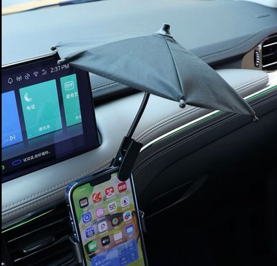 Car phone umbrella/navigation holder/sunshade/sunscreen umbrella suitable for ride-hailing/phone heat insulation umbrella universal rotating