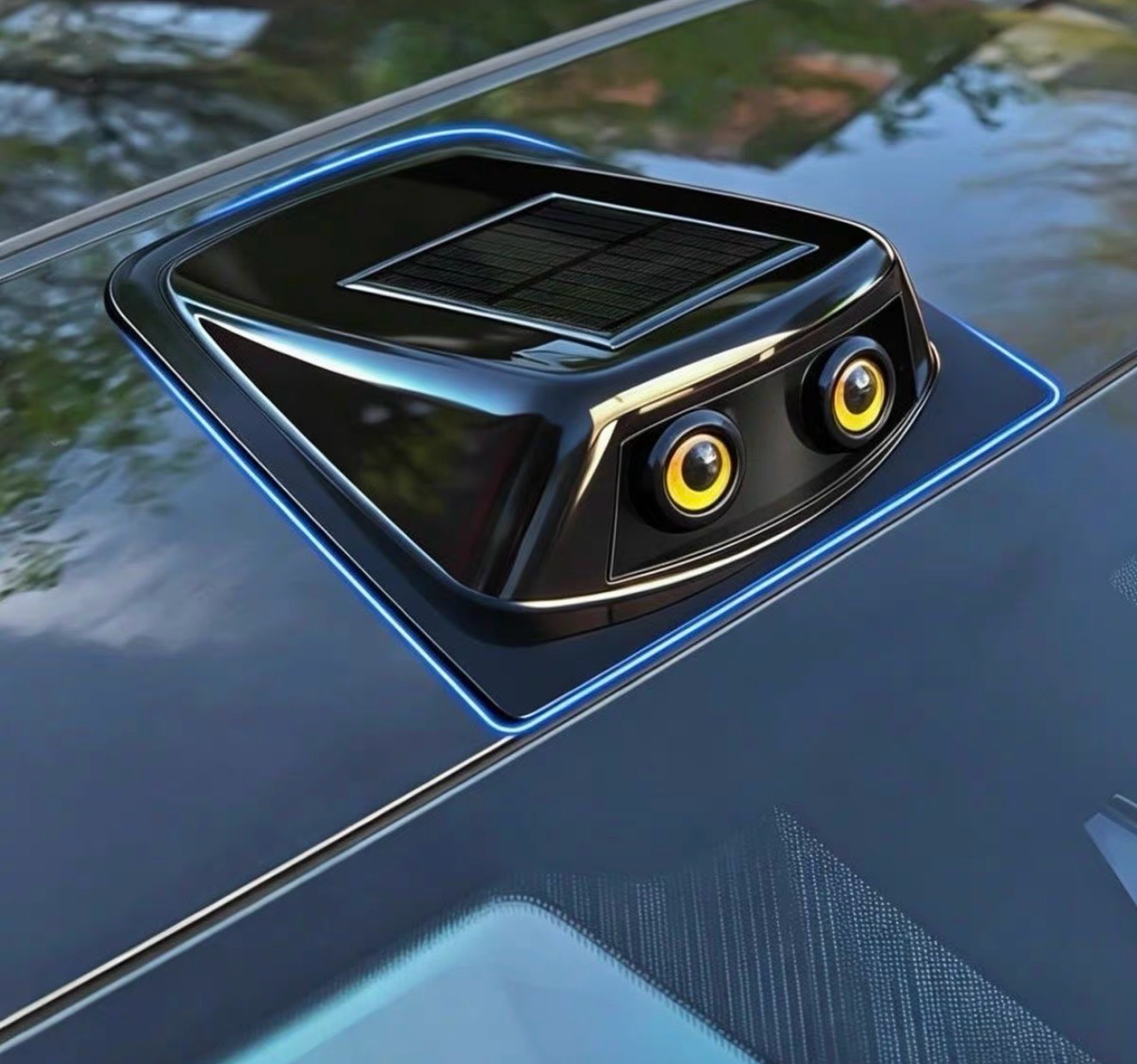Car Funny Eye Decorative Rain Shield Decorative Accessories Waterproof( For All Cars )