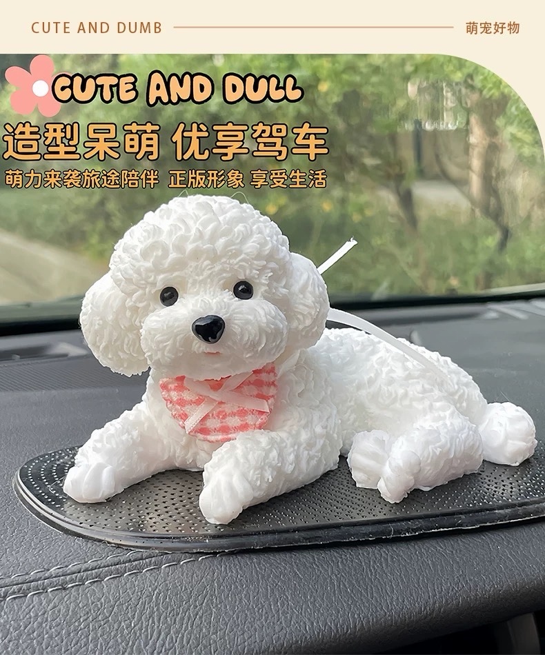 Silicone Puppy Dog Car Decorative Set ( Best Gift )