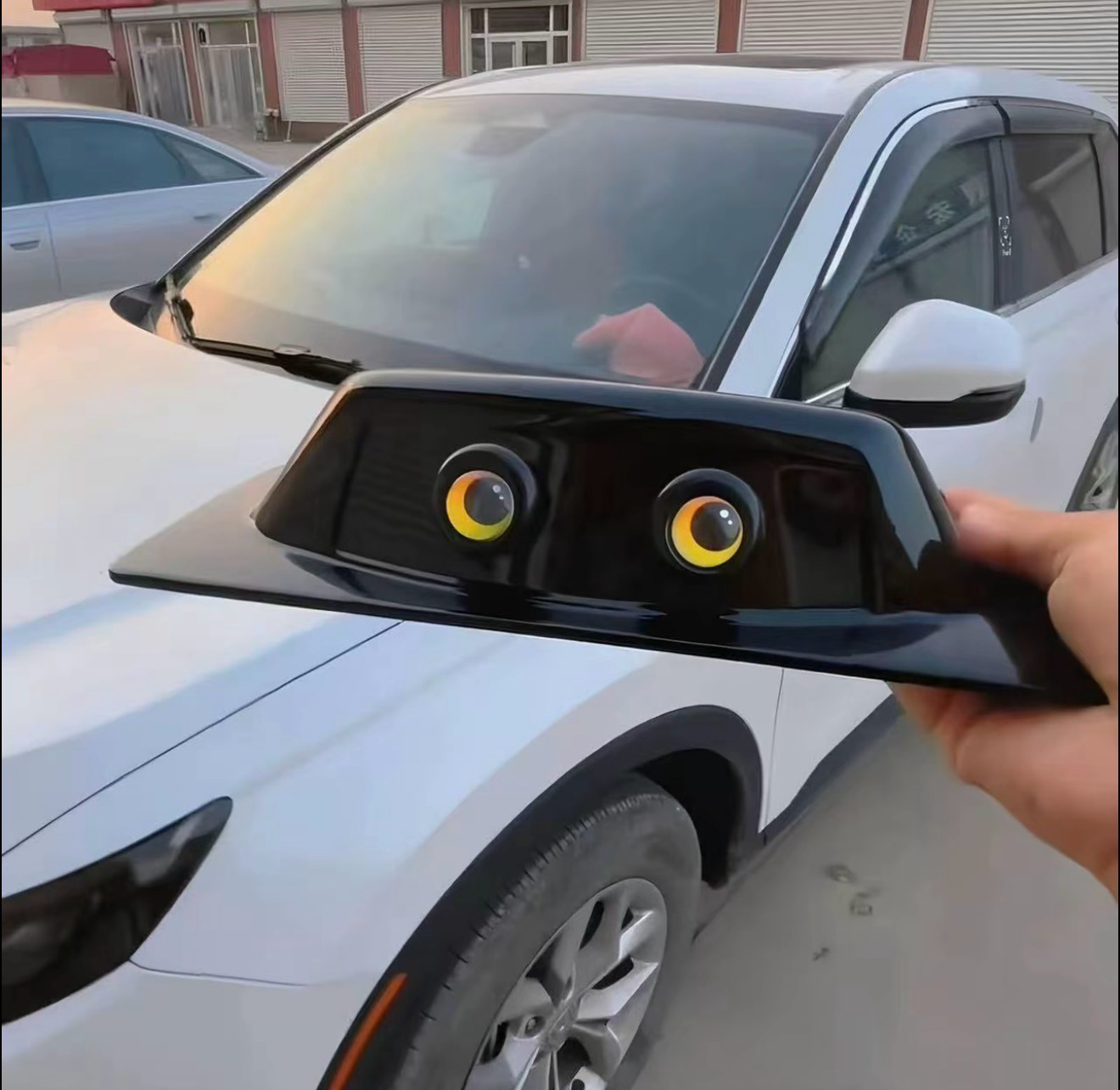 Car Funny Eye Decorative Rain Shield Decorative Accessories Waterproof( For All Cars )