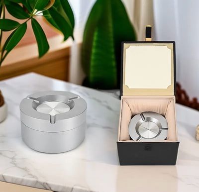 All-metal Cyber ​​Mechanical Ashtray High-end Creative Personalized Car Desktop Anti-Flying Ash Gift for Men