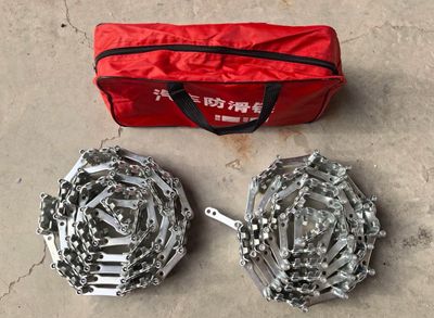 Anti-skid chain 65 manganese steel quenched 360° full-coverage anti-skid powerful ice-breaking vibration-free ( A set of two used for two tires 🛞)